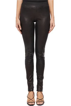 ISAAC SELLAM EXPERIENCE Femme, Pantalons, Noir, Taille: 38 FR Leggings en cuir