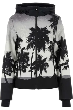 Palm Angels Femme, Sweatshirts et sweats à capuche, Noir, Taille: 40 FR Veste de ski imprimée Palm