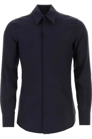 Dolce & Gabbana Homme, Chemises, Bleu, Taille: M Chemise en crêpe bleu nuit