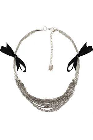 PANICALE Femme, Accessoires, Gris, Taille: ONE Size Collier contemporain en perles