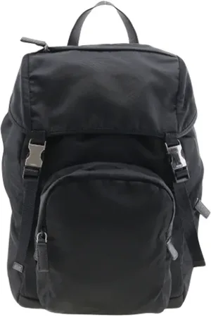 Prada Femme, Pre-owned, Noir, Taille: ONE Size Pre-owned Tissu sacs-dos