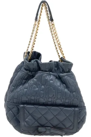 Carolina Herrera Femme, Pre-owned, Bleu, Taille: ONE Size Pre-owned Cuir sacs-ports-paule