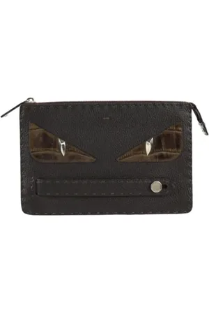 Fendi Femme, Pre-owned, Brun, Taille: ONE Size Pre-owned Cuir pochettes-minaudieres