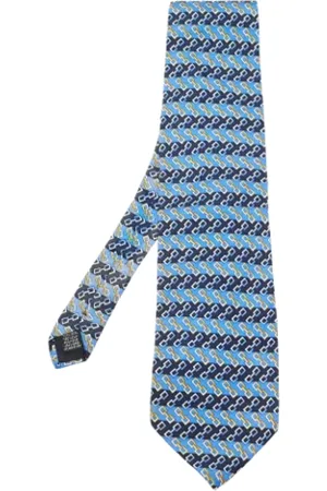 Burberry Homme, Pre-owned, Bleu, Taille: ONE Size Pre-owned Soie accessoires-de-bureau