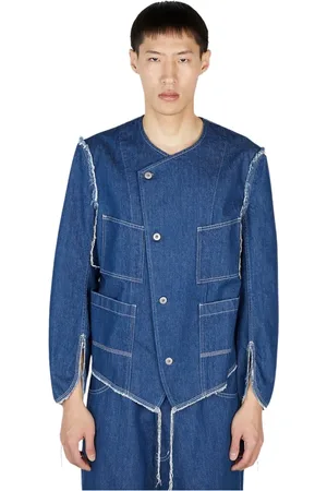 Sulvam Homme, Vestes, Bleu, Taille: S Veste en jean avec manches tulipe