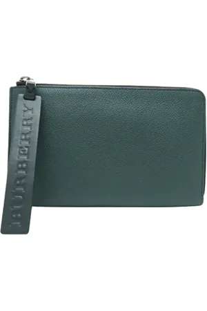 Burberry Femme, Pre-owned, Vert, Taille: ONE Size Pre-owned Cuir pochettes-minaudieres