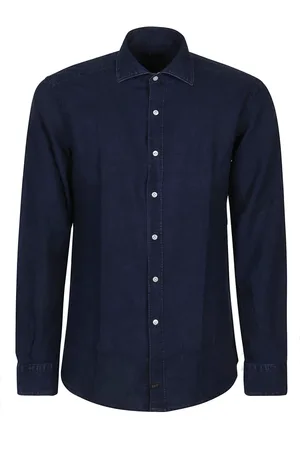 FAY Homme, Chemises, Bleu, Taille: L Chemise à Manches Longues Medio
