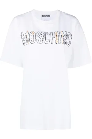 Moschino Femme, Tops, Blanc, Taille: 38 FR T-shirt col rond pour femme