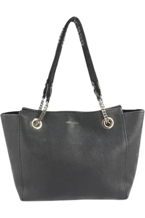 Jimmy Choo Femme, Pre-owned, Noir, Taille: ONE Size Pre-owned Cuir cabas