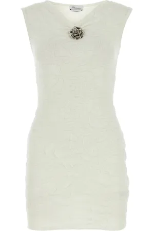 BLUMARINE Femme, Robes, Blanc, Taille: 38 FR Robes Élégantes