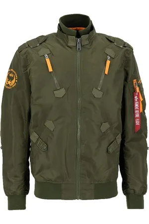 Alpha Industries Homme, Vestes, Vert, Taille: L Blouson de vol Falcon II Vert Foncé