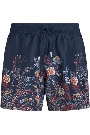 Etro Homme, Maillots de bain, Bleu, Taille: S Boxer de bain à imprimé floral