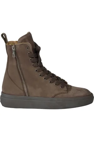 Represent Homme, Chaussures, Brun, Taille: 43 EU Baskets montantes en cuir nubuck