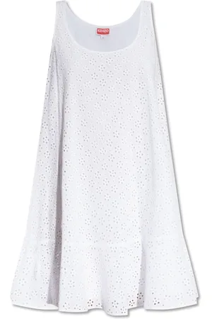 Kenzo Femme, Robes, Blanc, Taille: 38 FR Robe sans Manches