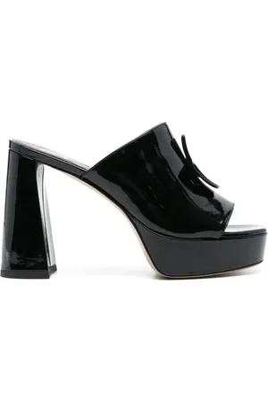 Patou Femme, Chaussures, Noir, Taille: 39 EU Sandales en Cuir Verni Noir