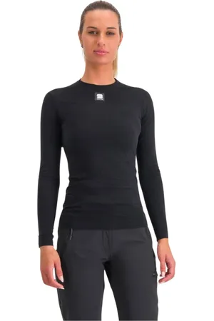 Sportful Femme, Sport, Noir, Taille: 40 FR T-shirt Manches Longues en Merino