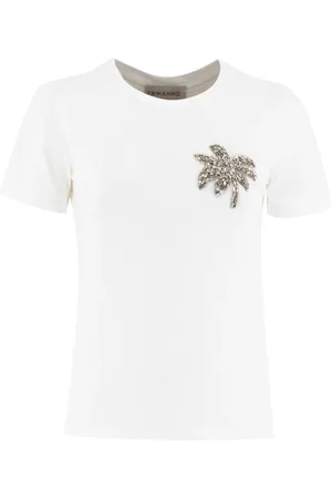 ERMANNO SCERVINO Femme, Tops, Blanc, Taille: 36 FR T-shirt en coton brodé