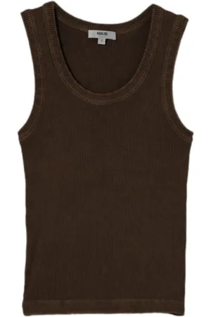 AGOLDE Femme, Tops, Brun, Taille: 42 FR Bean Débardeur