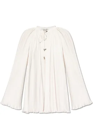 Lanvin Femme, Blouses et Chemises, Blanc, Taille: 36 FR Chemise Plissée