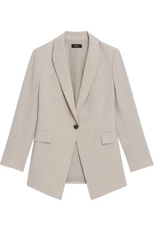 THEORY Femme, Vestes, , Taille: 40 FR Blazer Etiennette en Bonne Laine Melange Sable