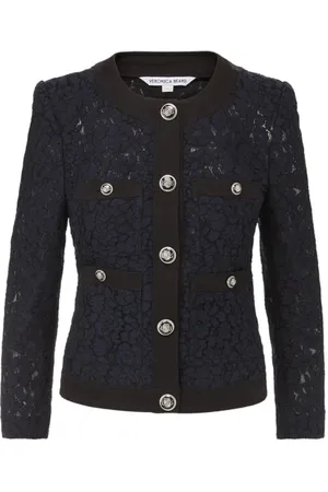 VERONICA BEARD Femme, Vestes, Bleu, Taille: 42 FR Veste en dentelle de coton cordé