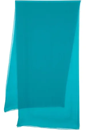 Alberta Ferretti Femme, Accessoires, Bleu, Taille: ONE Size Écharpe en Soie Bleue