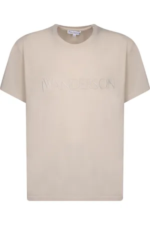 J.W.Anderson Homme, Tops, , Taille: M T-Shirt en Coton avec Logo Brodé
