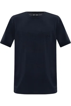 Giorgio Armani Homme, Tops, Bleu, Taille: L T-shirt avec logo
