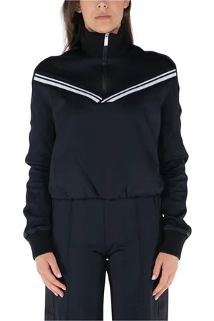OFF-WHITE Femme, Sweatshirts et sweats à capuche, Noir, Taille: 38 FR Veste de sport côtelée