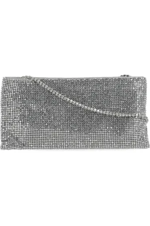 BENEDETTA BRUZZICHES Femme, Sacs, Gris, Taille: ONE Size Sac à bandoulière en argent avec strass