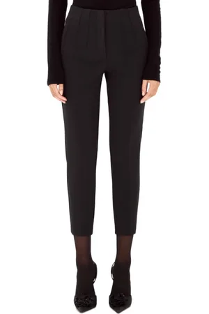 Blugirl Femme, Pantalons, Noir, Taille: 42 FR Pantalon en Crêpeoir