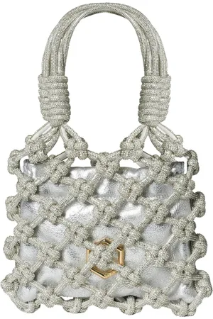 Hibourama Femme, Sacs, Gris, Taille: ONE Size Sac Lola en Résille de Cristal