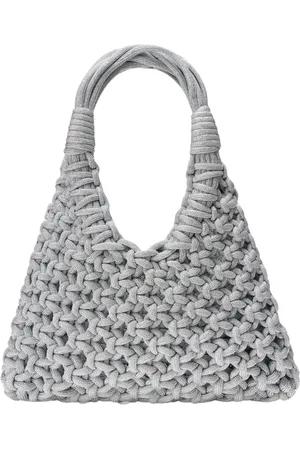 Hibourama Femme, Sacs, Gris, Taille: ONE Size Sac en Lurex Tissé à la Main