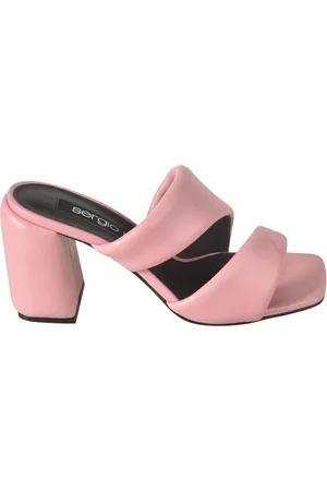 Sergio Rossi Femme, Chaussures, Rose, Taille: 36 1/2 EU Sandales Roses à Lanières