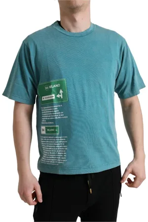 Dolce & Gabbana Homme, Tops, Bleu, Taille: S T-Chemises