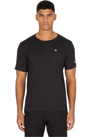Champion Homme, Tops, Noir, Taille: S Retro Logo T-shirt
