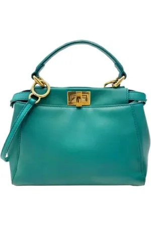 Fendi Femme, Pre-owned, Vert, Taille: ONE Size Pre-owned Cuir sacs-fendi