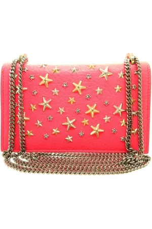 Jimmy Choo Femme, Pre-owned, Rose, Taille: ONE Size Pre-owned Cuir sacs-ports-paule