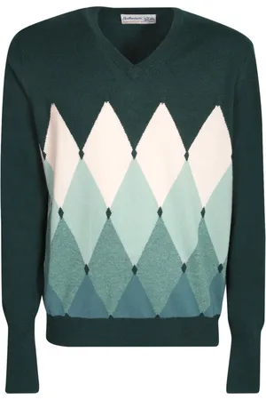 BALLANTYNE Homme, Pulls, Vert, Taille: S Pull ert en Cachemire à Col en