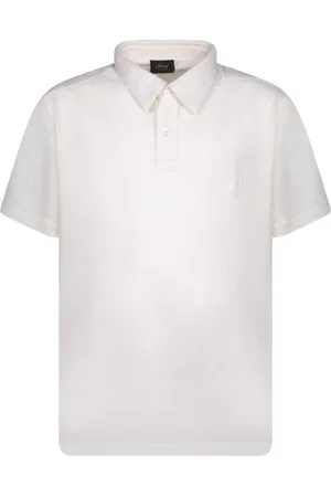 BRIONI Homme, Tops, Blanc, Taille: L Polo aec Logo Brodé