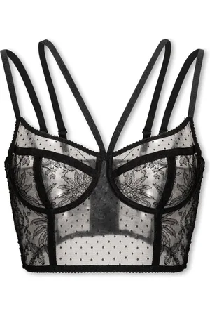 Dolce & Gabbana Femme, Sous-vêtements, Noir, Taille: 42 FR Bustier en dentelle