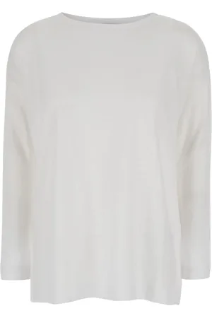 Allude Femme, Tops, Blanc, Taille: 38 FR Long Sleeve Hauts