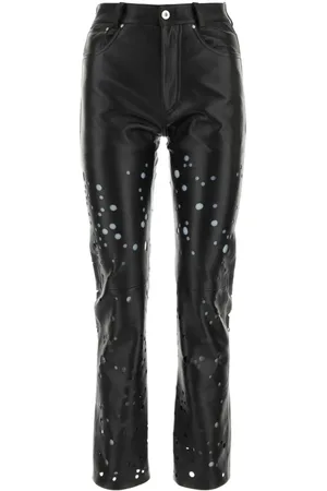 Durazzi Milano Femme, Pantalons, Noir, Taille: 36 FR Leather Pantalons