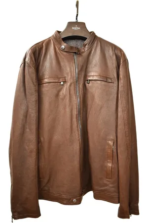BARBA Homme, Vestes, Brun, Taille: L Veste en cuir