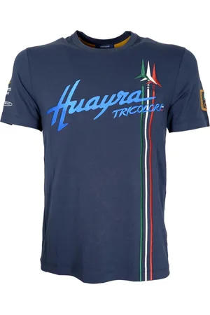 Aeronautica Militare Homme, Tops, Bleu, Taille: S Huayra Tricolore T-Shirt Bleu