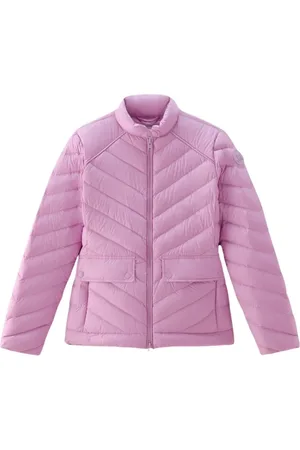 Woolrich Femme, Vestes, Violet, Taille: 42 FR Veste Courte Matelassée Chevron