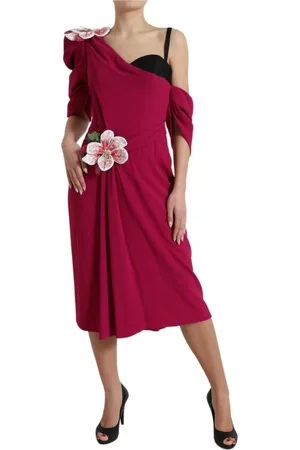 Dolce & Gabbana Femme, Robes, Violet, Taille: 38 FR Midi Robes