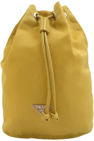 Prada Femme, Pre-owned, Jaune, Taille: ONE Size Pre-owned Tissu pochettes-minaudieres