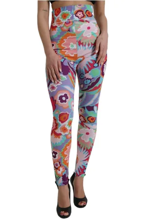 Dolce & Gabbana Femme, Pantalons, Multicolore, Taille: 36 FR Slim-fit Pantalons