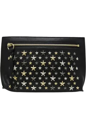 Jimmy Choo Femme, Pre-owned, Noir, Taille: ONE Size Pre-owned Cuir pochettes-minaudieres
